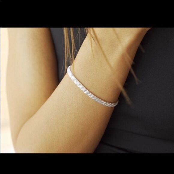 NEW 925 Sterling Silver Mesh Bracelet - Picture 5 of 7
